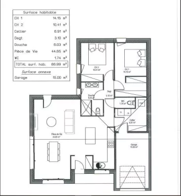 Image du modèle de maison plan la chaize