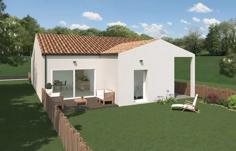 Image du modèle de maison A sirius 2 ch Façade arriere