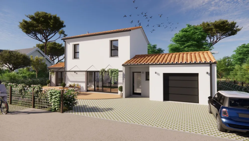 Image du modèle de maison Tuiles semi-étage sud devant