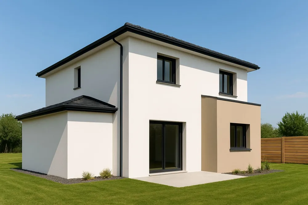 Image du modèle de maison Maison moderne et épurée en banlieue