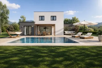 Image du modèle de maison visuel exterieur terasse PLUME