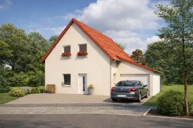 Image du modèle de maison SCHADT_VUE 1_tuiles rouge et menuiseries blanches