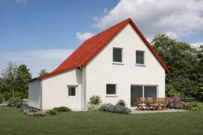 Image du modèle de maison SCHADT_VUE 2_tuiles rouge et menuiseries blanches