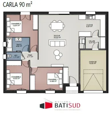 Image du modèle de maison CARLA 90 PLAN