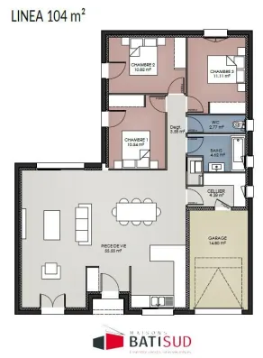 Image du modèle de maison LINEA 104 PLAN