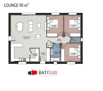 Image du modèle de maison LOUNGE 90 plan