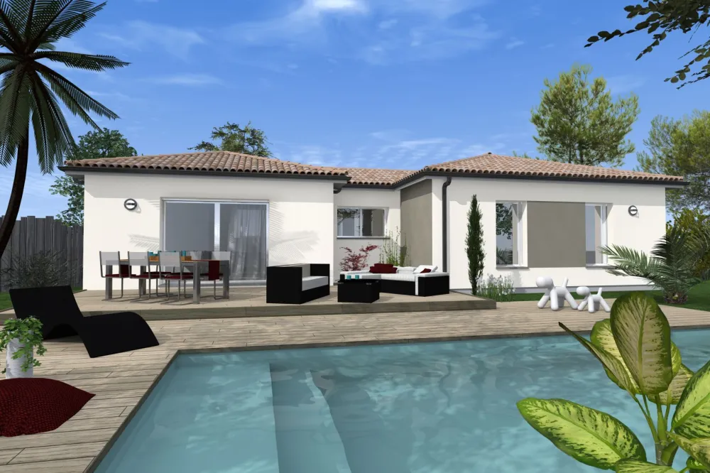 Image du modèle de maison melody classique vue arriere