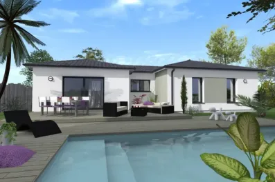 Image du modèle de maison melody gris vue arriere