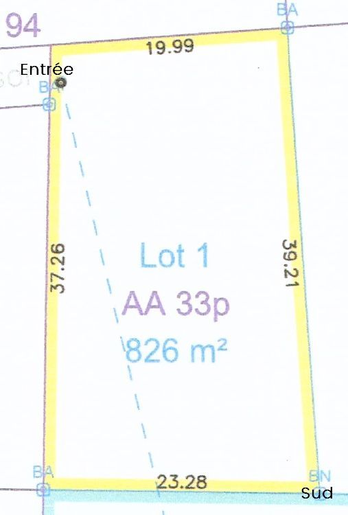 Image du terrain Terrain à bâtir de 826 m² à AVERDON (41)