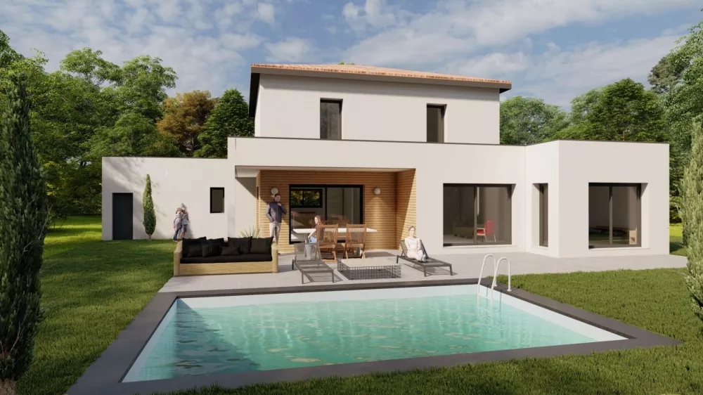 Image du modèle de maison PUB LA FOUILLOUSE 2022-ARRIERE ANGLE 1