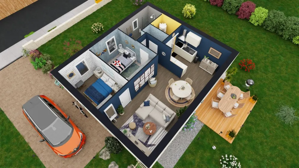 Image du modèle de maison OPTIMA 60 ss GGE Toit plat INT