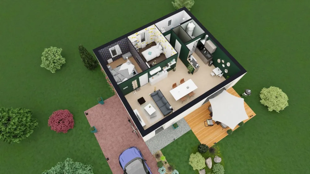 Image du modèle de maison OPTIMA 70 sans garage