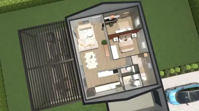 Image du modèle de maison 60 garage dessus