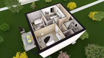 Image du modèle de maison MB OPTIMA 90 R+1 Vue intérieure ETAGE FULL HD