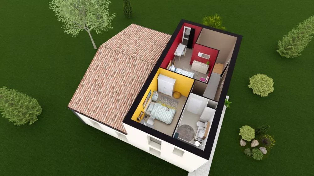 Image du modèle de maison MB OPTIMA 110 R+1 Vue intérieure ETAGE FULL HD