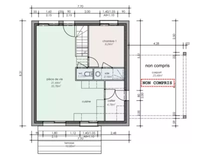 Image du modèle de maison PLANS RDC DUBREUIL