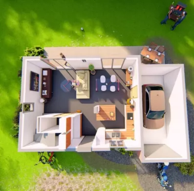 Image du modèle de maison Discine 90m² plan 3d