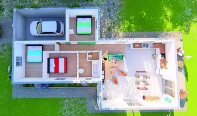 Image du modèle de maison Hydne 90m² VF plan 3d