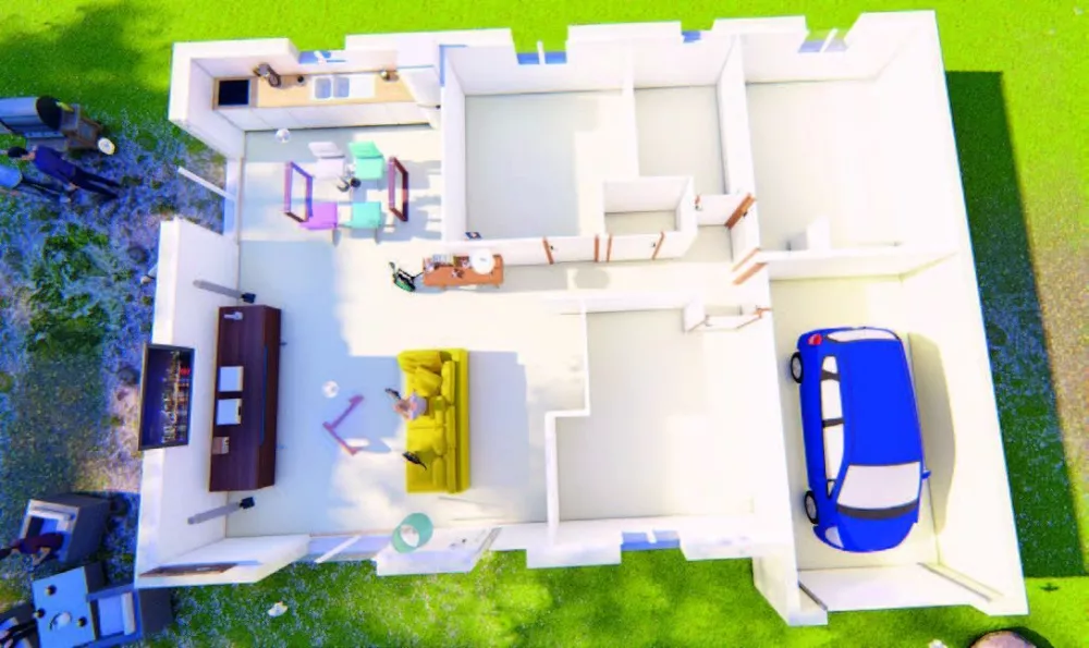 Image du modèle de maison Paxille 90m² VF plan 3d