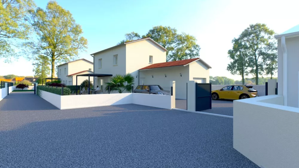 Image du modèle de maison Lot 1 + 2 - Vue d'ensemble