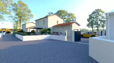 Image du modèle de maison Lot 1 + 2 - Vue d'ensemble