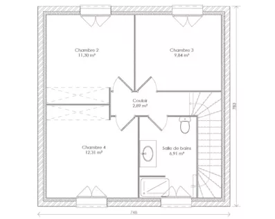 Image du modèle de maison BELLA-rdc