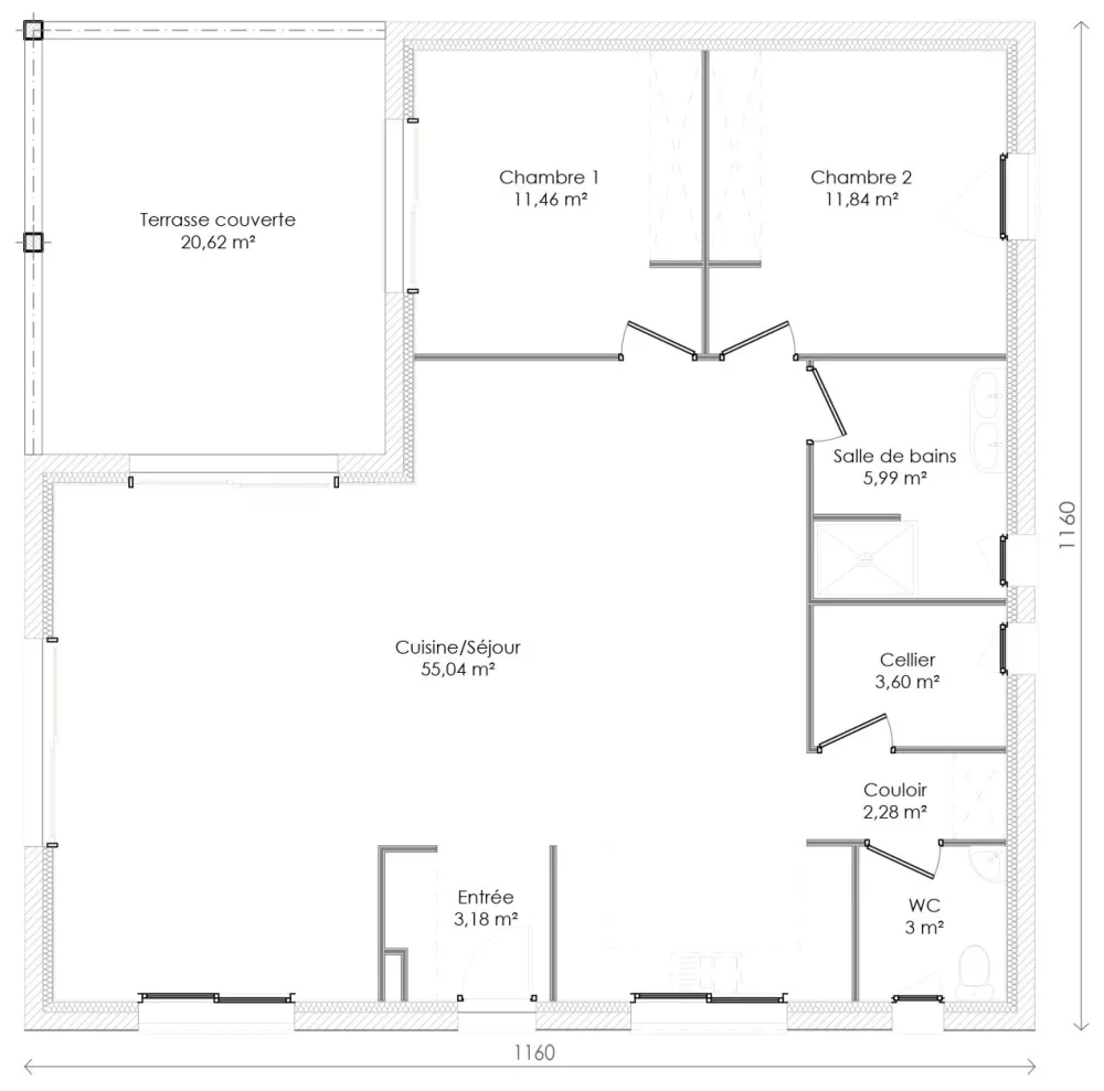 Image du modèle de maison plan-Chantal-b-Chloé96