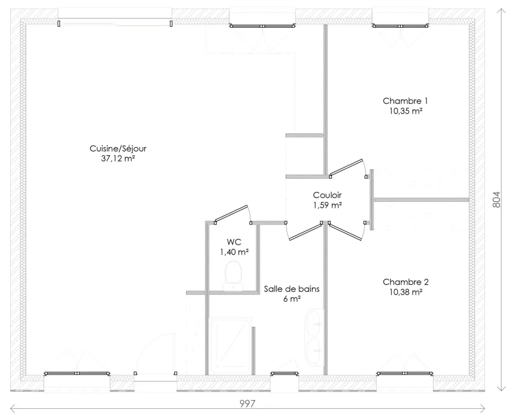 Image du modèle de maison plan-Chantal-b-elodie66