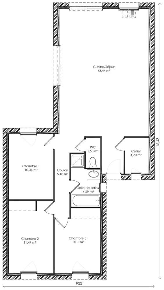 Image du modèle de maison PLAN-SLIM89