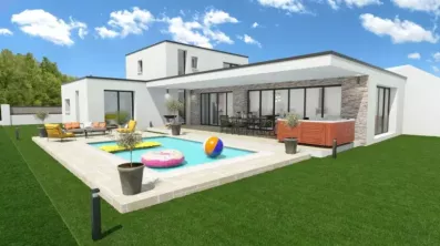 Image du modèle de maison toit plat
