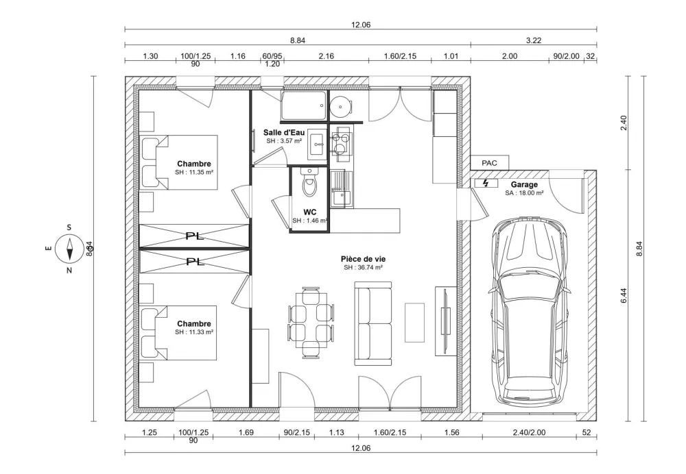 Image du modèle de maison Plan RDC (1)