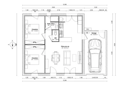 Image du modèle de maison Plan RDC (1)