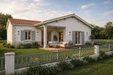 Image du modèle de maison version charentaise jardin