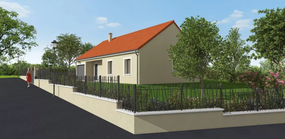 Image du modèle de maison face coté 3 jour
