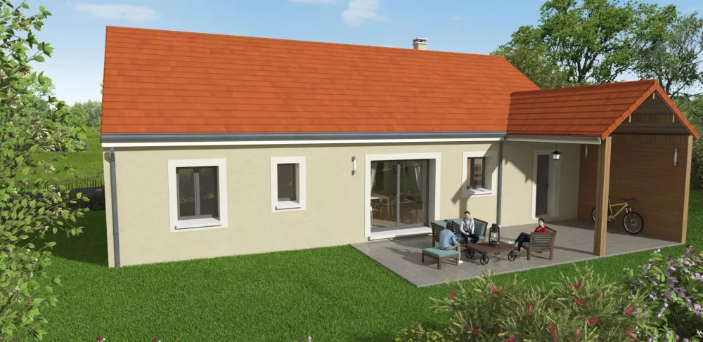 Image du modèle de maison Vue arrière jour