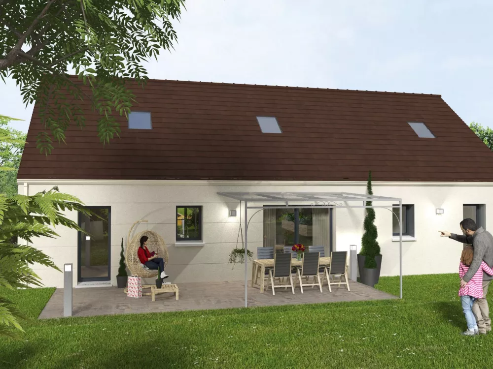 Image du modèle de maison Lot 1 - Arrière Jour_final