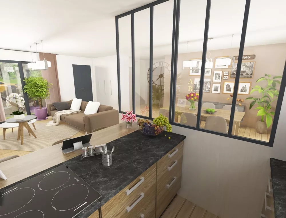 Image du modèle de maison retoucheVisuel interieur