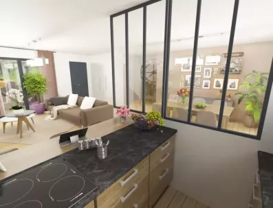 Image du modèle de maison retoucheVisuel interieur