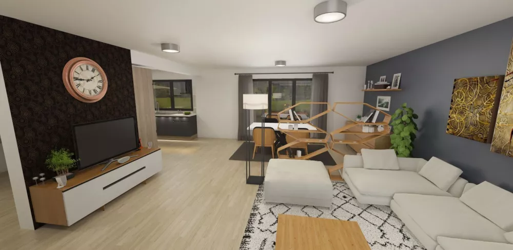 Image du modèle de maison entrée nuit