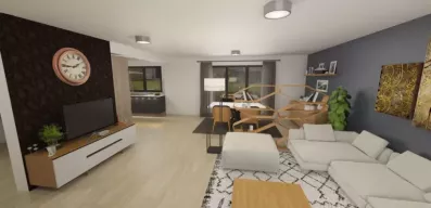 Image du modèle de maison entrée nuit