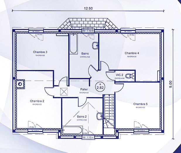 Image du modèle de maison castellum_etage_plans
