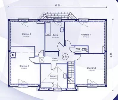 Image du modèle de maison castellum_etage_plans