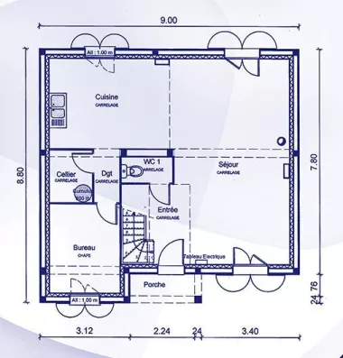 Image du modèle de maison charme_rdc_plans