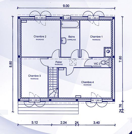 Image du modèle de maison charme_etage_plans