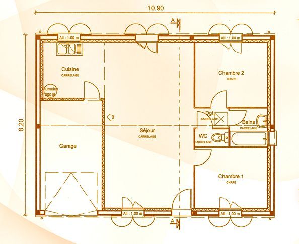Image du modèle de maison lavande_planscoupé