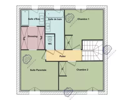 Image du modèle de maison 10 Isabelle R+1 SGLA 98 etage