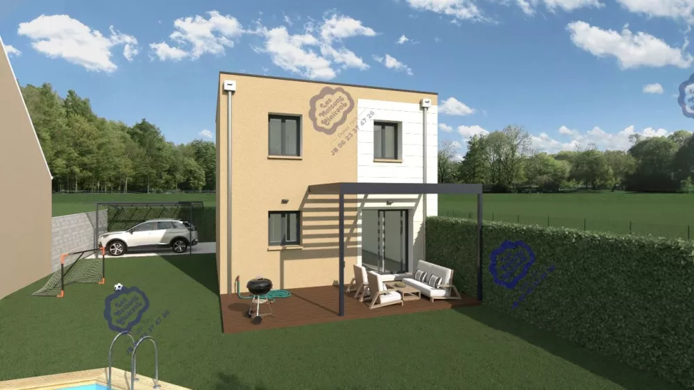 Image du modèle de maison 3 Isabelle SGLA 82 TP Façade arrière