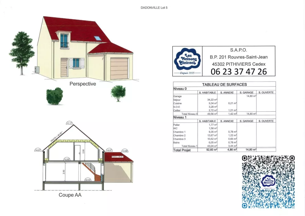 Image du modèle de maison plan lot 5-1