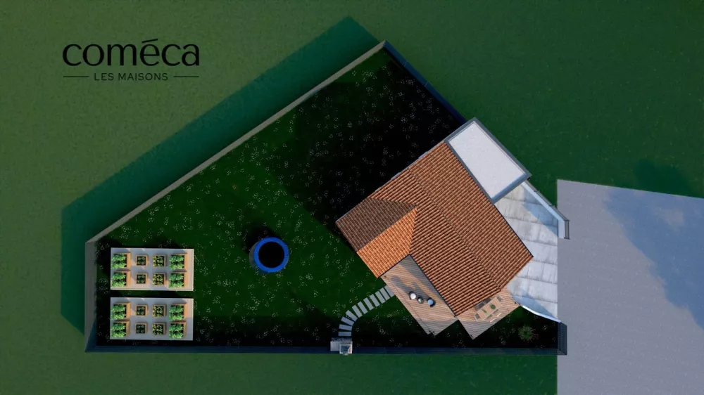 Image du modèle de maison Visuel 3D - Plan de Masse