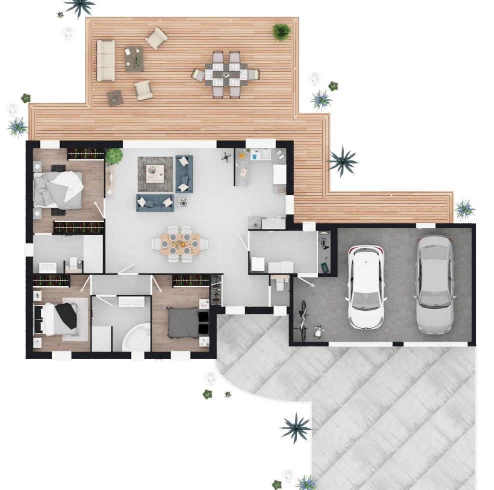 Image du modèle de maison Plan de masse